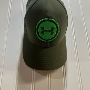 Under Armour Hat Cap Stretch Fit Green Adult Golfer Combine Casual Medium Large
